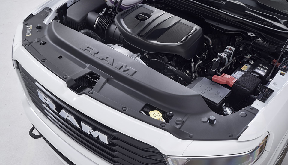 The Hurricane engine inside of a RAM 1500